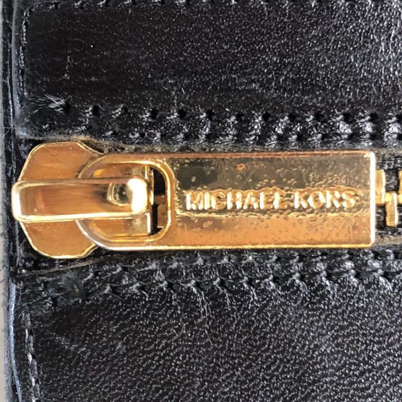 MICHAEL KORS Tall Fulton Black Brown Leather Harness Knee High Boots Women 6.5M - Picture 14 of 16